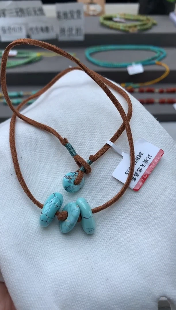 绿松石未镶嵌锁骨链C34