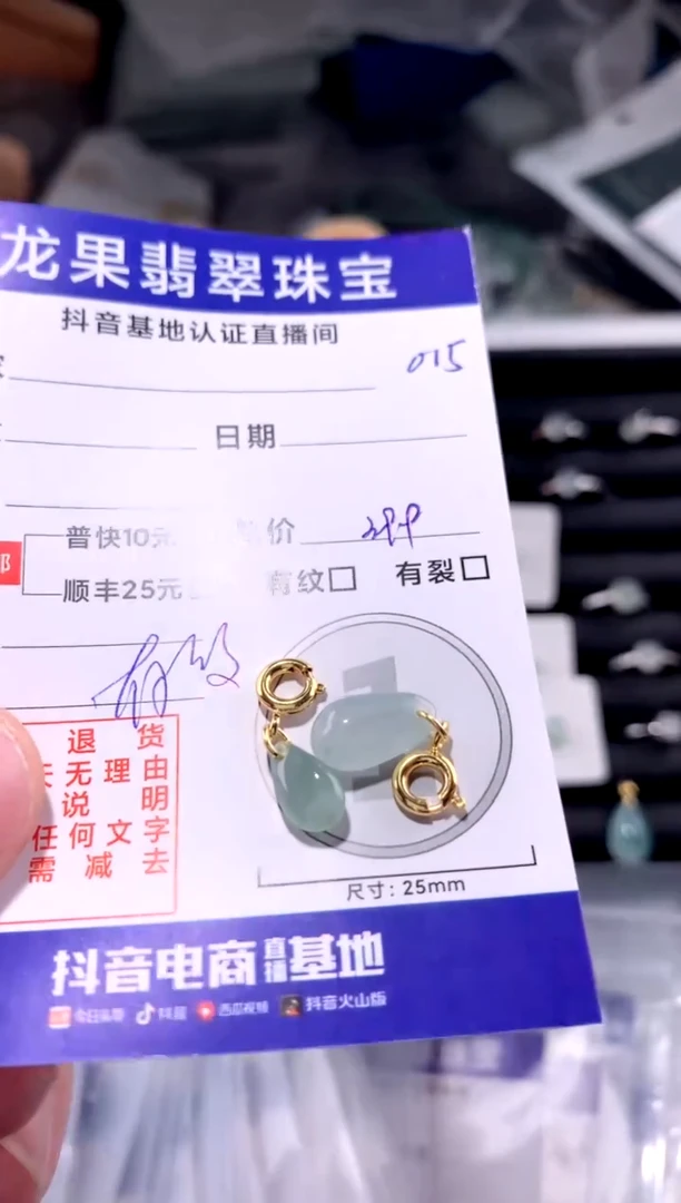 颈饰未镶嵌翡翠水滴福瓜小提溜015