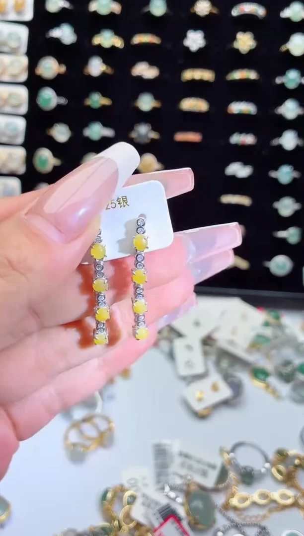 吊坠(不含链)银S925镶嵌翡翠.