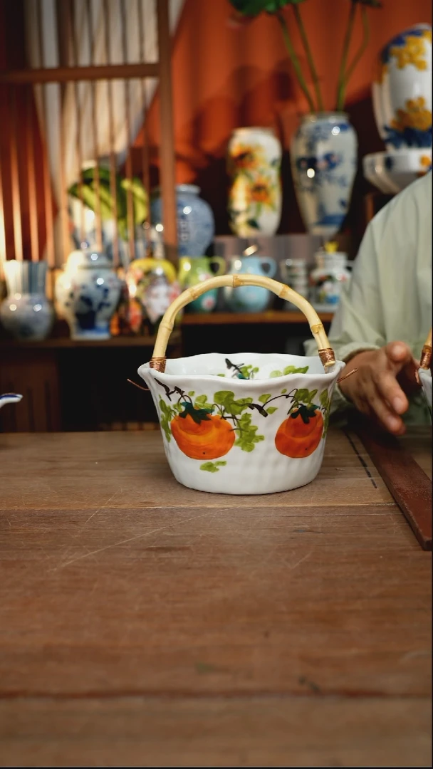 瓷片【简家甄选】景德镇设计师釉下手绘陶瓷餐具