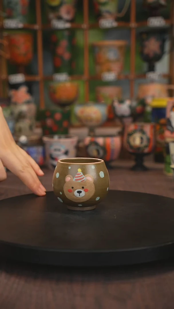 紫砂油画手绘釉下彩