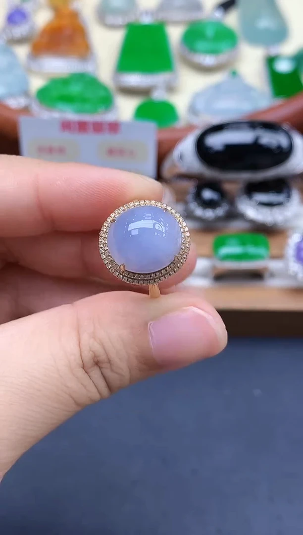 18K金镶嵌戒指翡翠517-中国好珍宝