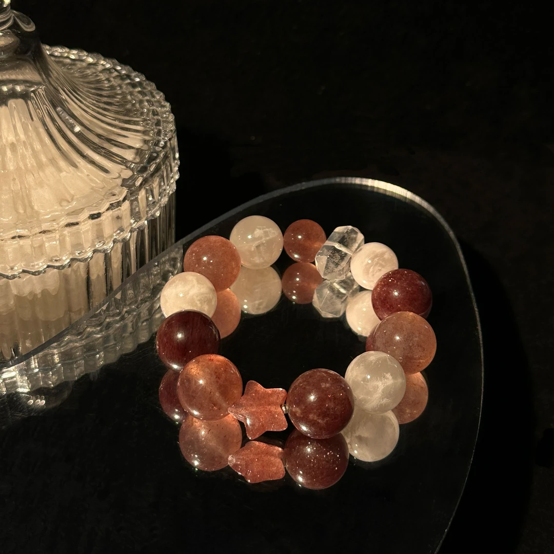 南希粉丝专属【情书】招米晶草莓晶简约单圈 多样性发一