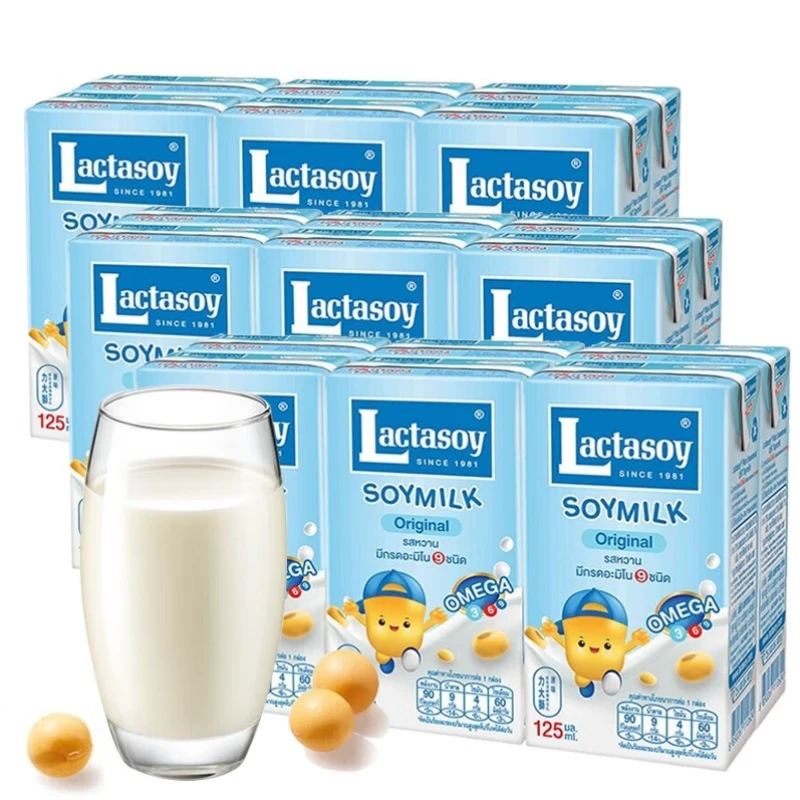 力大师 原味豆奶125ml*18盒 【9月份到期】泰国进口 儿童早餐豆奶