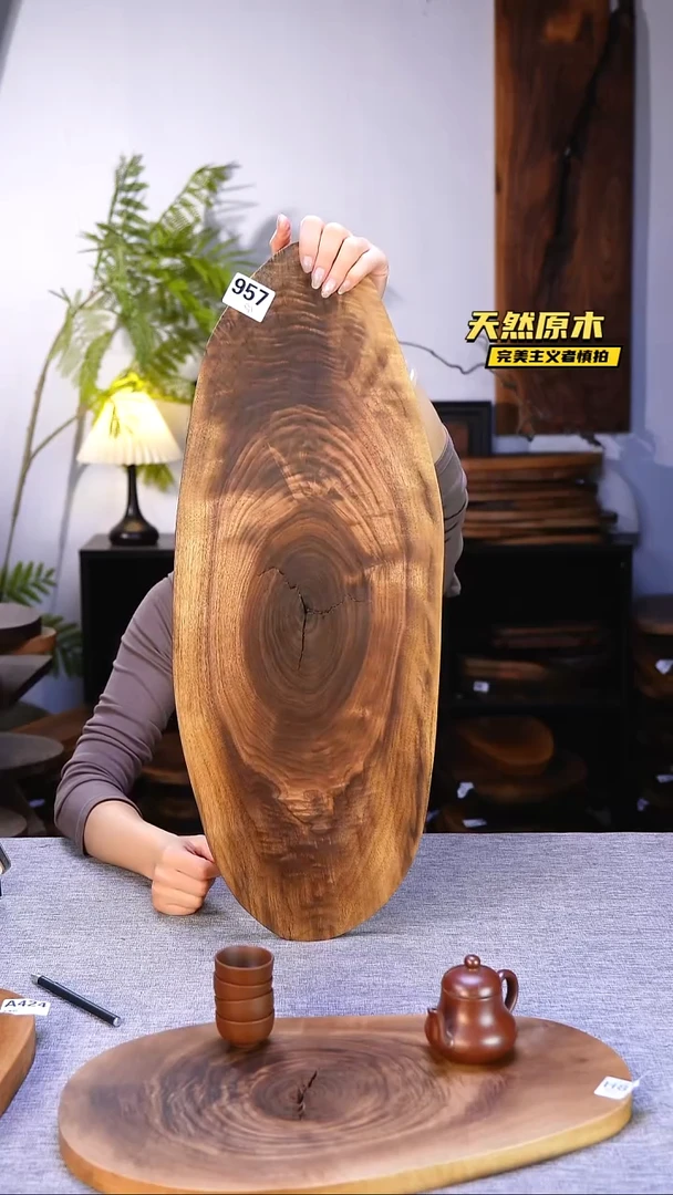 木北美黑胡桃原木.干裂疤结不属于商品质量问题完美主义者慎拍