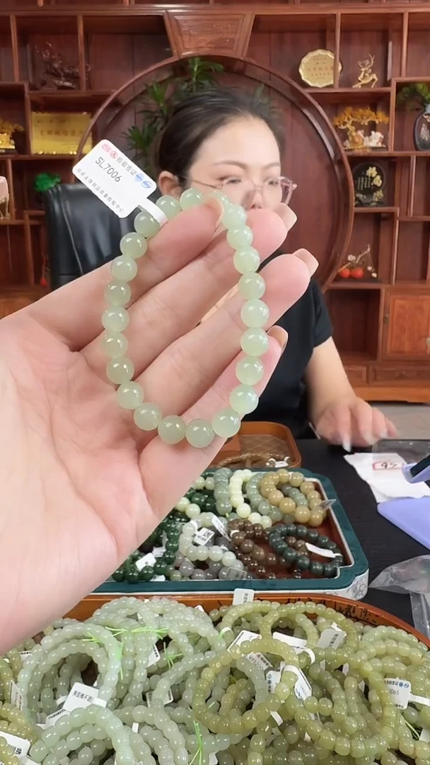 手链未镶嵌和田玉s6 晴水手串 卡8mm