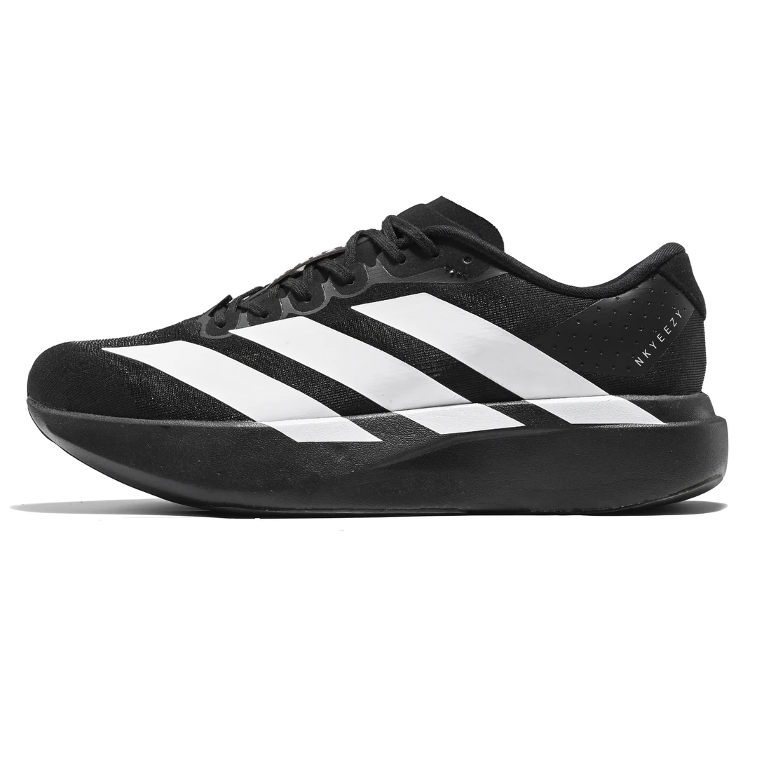 高版本爆款黑白竞速款运动鞋男女款防滑厚底缓震透气训练跑步鞋潮