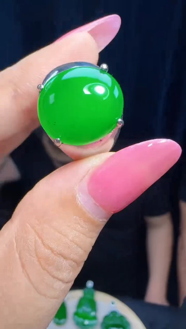 未镶嵌定制翡翠翡翠戒指28