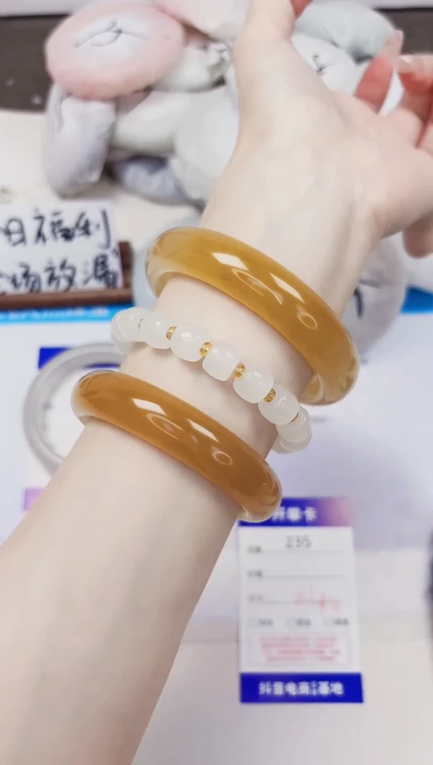 石英质玉手镯未镶嵌235-财气镯-圈口60