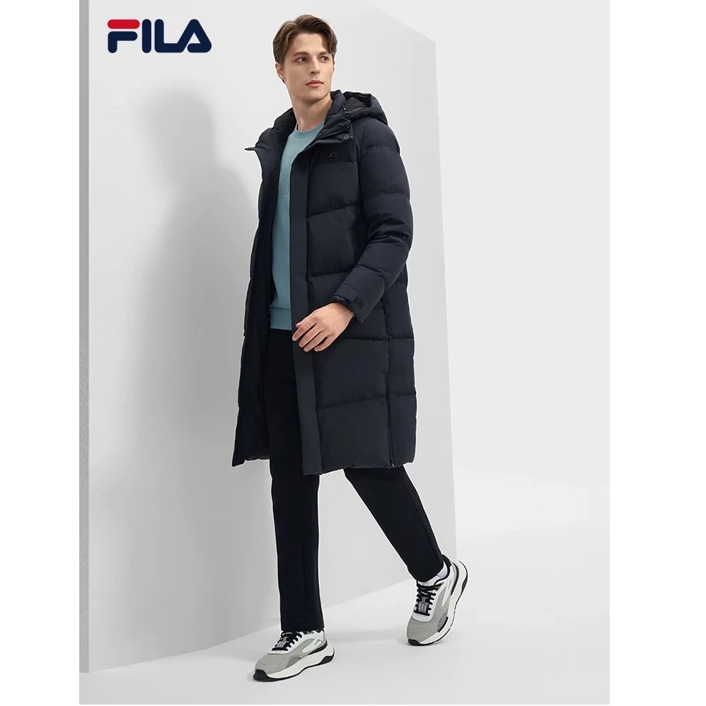 FILA斐乐【高质VC羽绒】男女长款鹅绒24冬季保暖外套F11M443908F