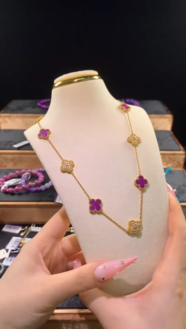 苏纪石（舒俱来）18K金镶嵌.项链