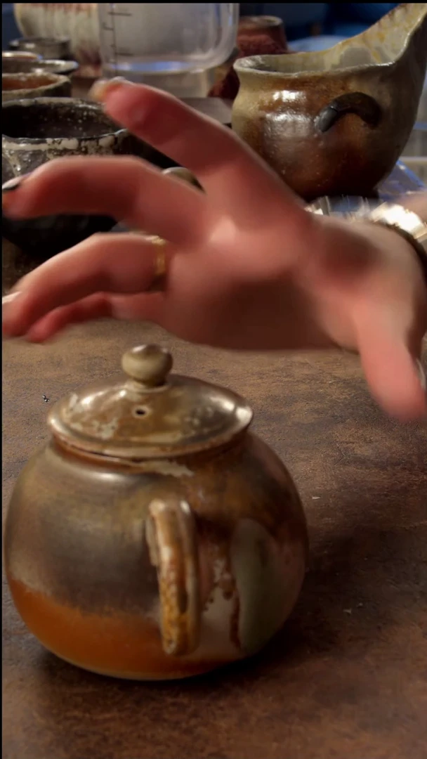 瓷片山乙柴烧高端茶具