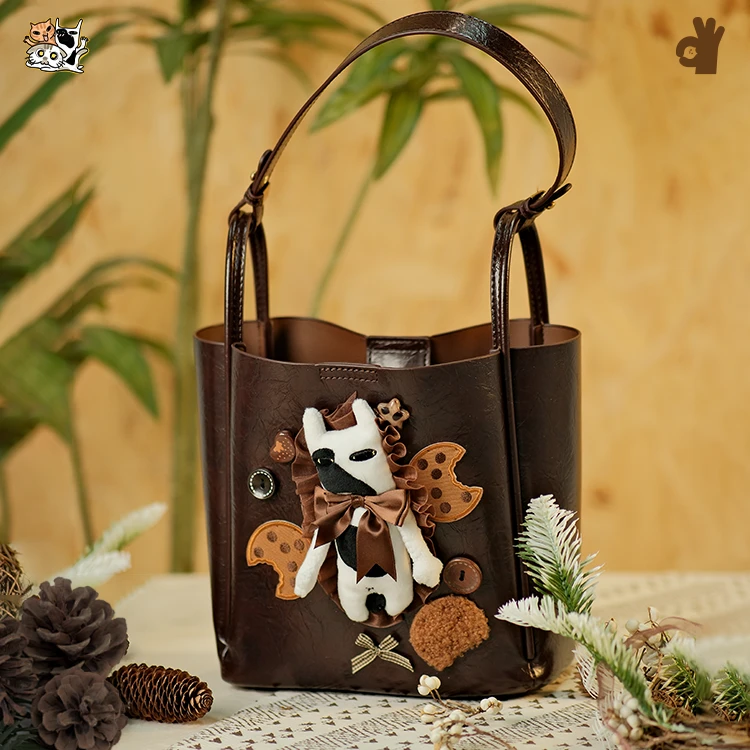 【小土曲奇被偷啦】新年美拉德风格原创设计通勤单肩包手提包手作包