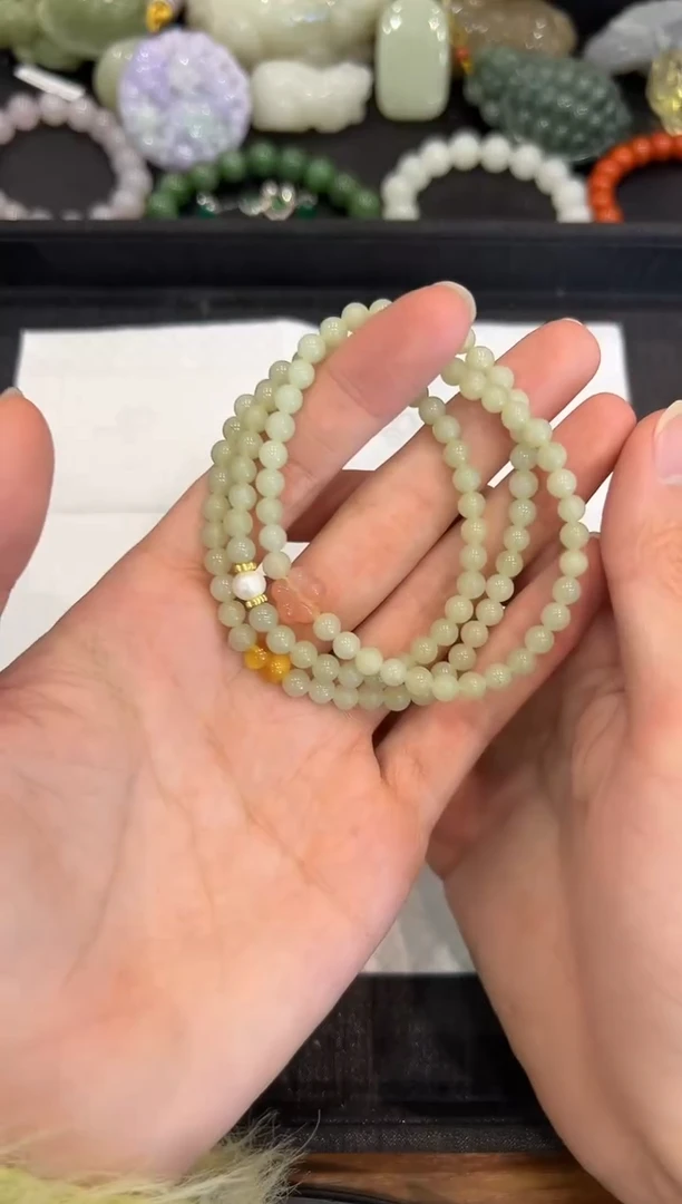 未镶嵌手串和田玉黄口设计款-592451