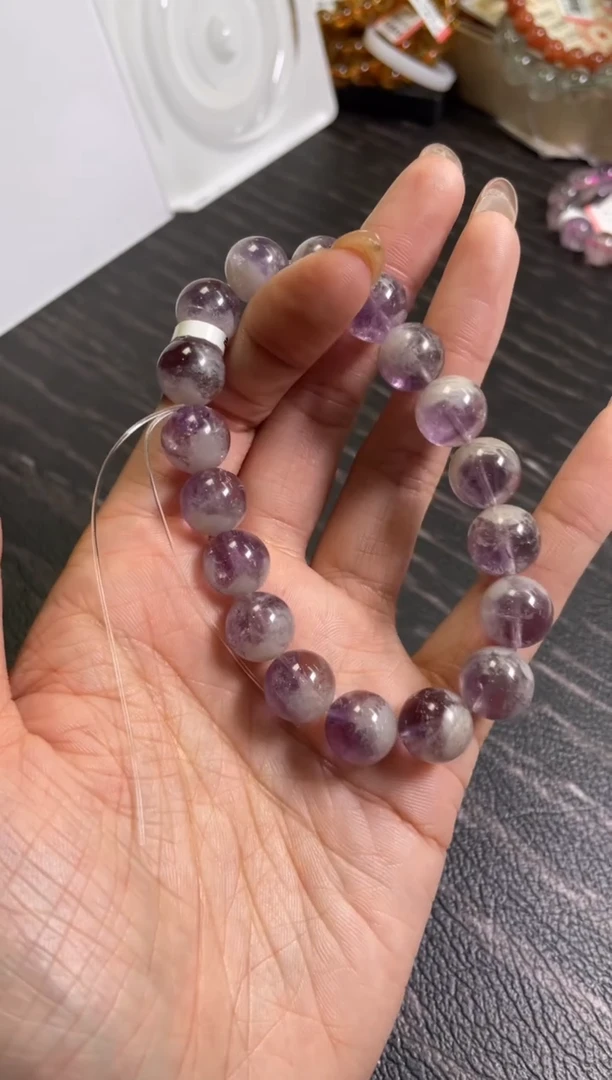 手链11.5±/x-305未镶嵌水晶紫兔毛