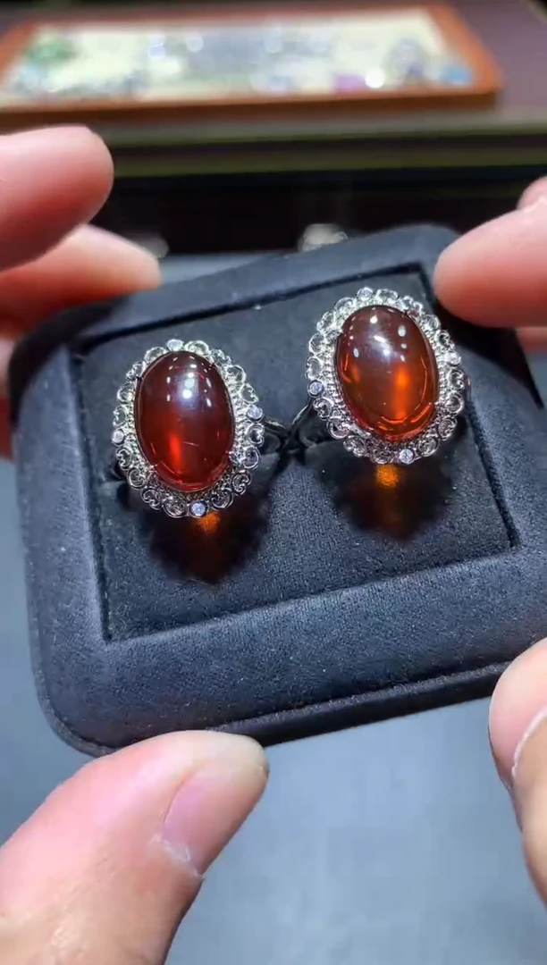 【闪购商品】琥珀戒指未镶嵌K24【多样性发其一】