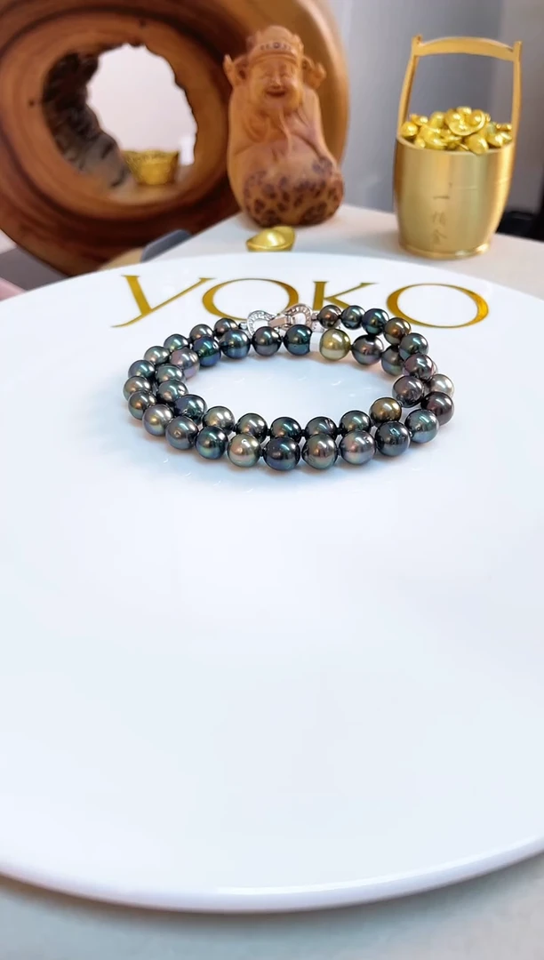 银S925镶嵌颈饰海水珍珠8-10mm