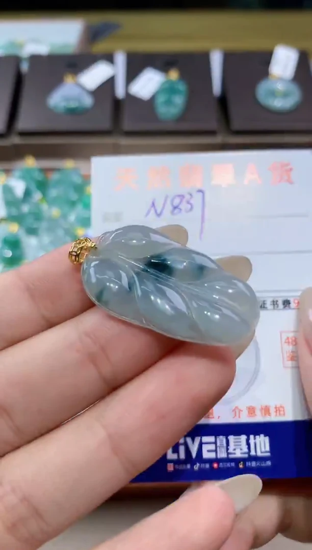 颈饰未镶嵌翡翠天然缅甸翡翠A货挂件