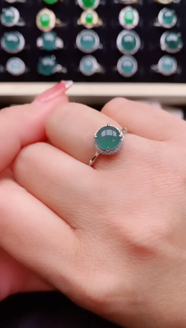 【闪购商品】翡翠戒指银S925镶嵌50805805