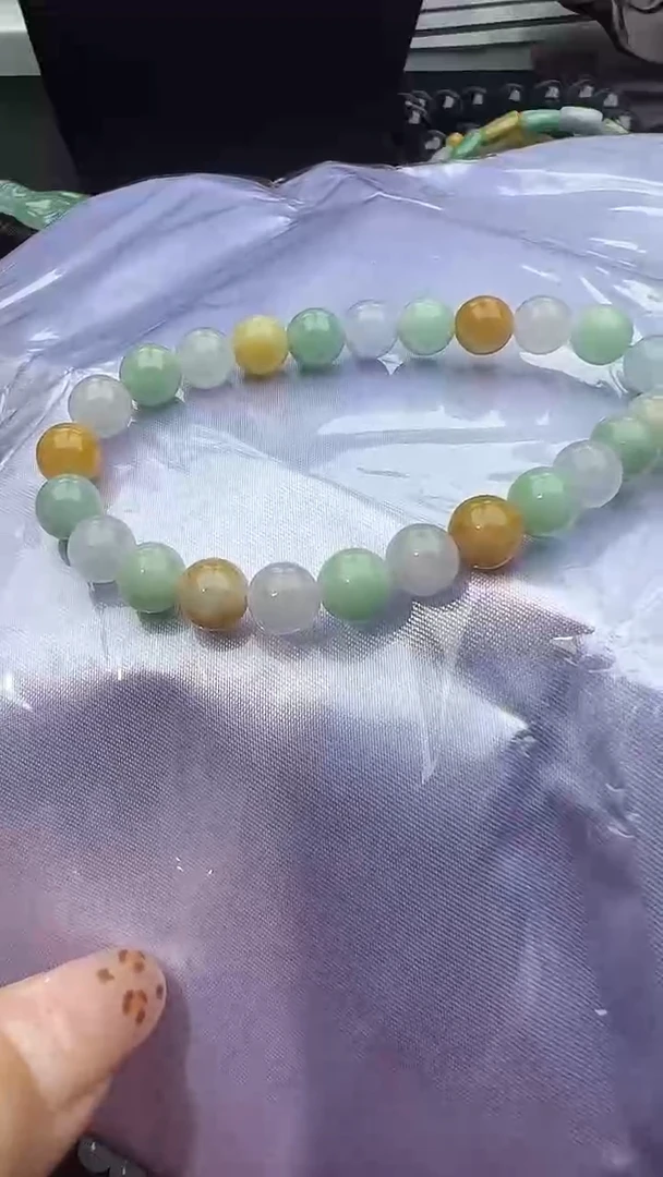 未镶嵌手串翡翠玉珠多宝卡7.6