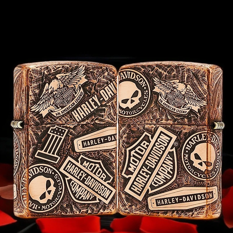 ZIPPO/之宝紫铜机【哈雷十一章】正品煤油打火机KF-DF