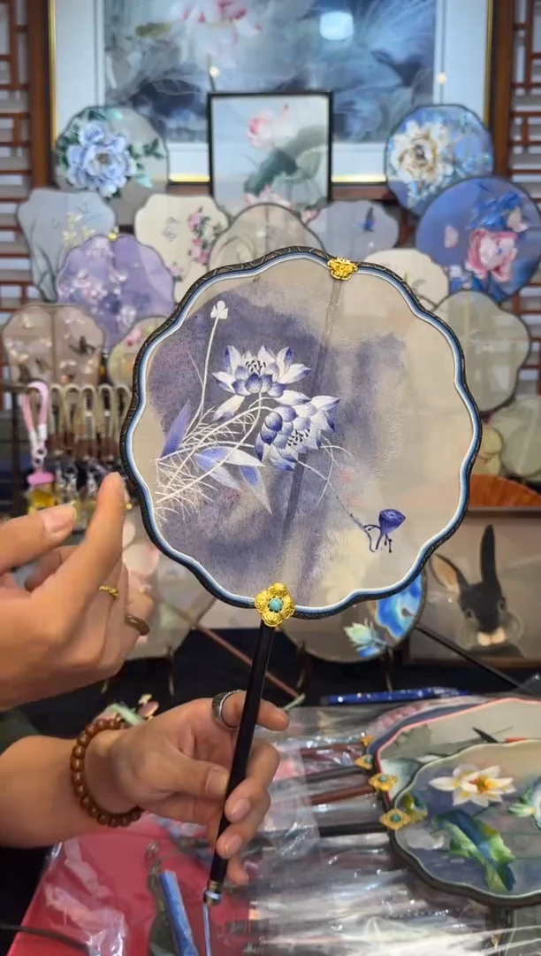 扇子纯手工苏绣团扇