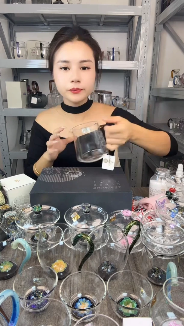 水晶玻璃无盖款禾器 承轩茶海 琥珀色