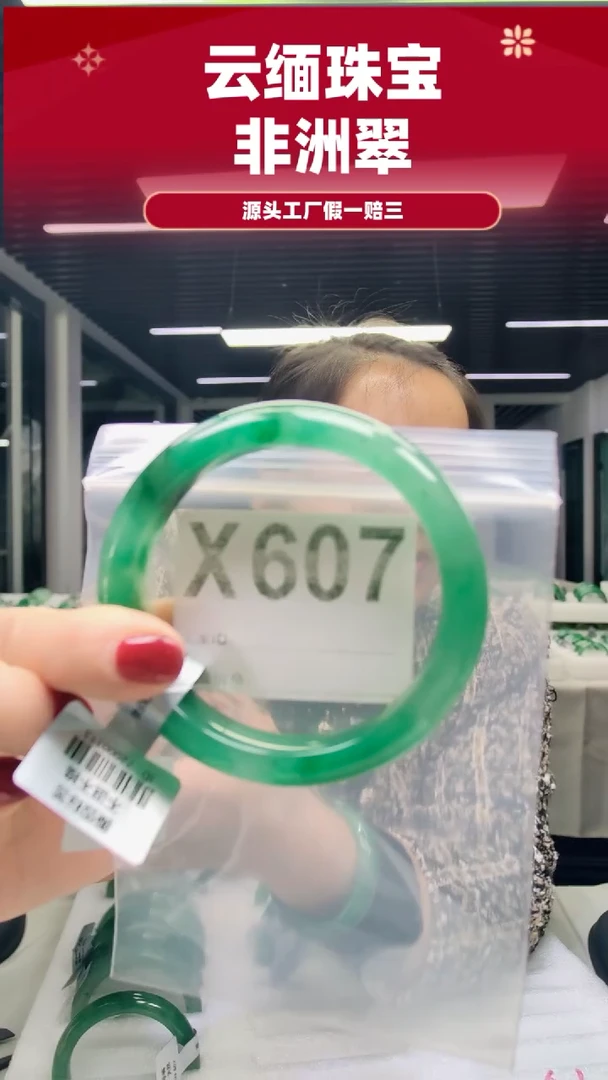 未镶嵌手镯石英质玉（非洲翠）60圈口X607