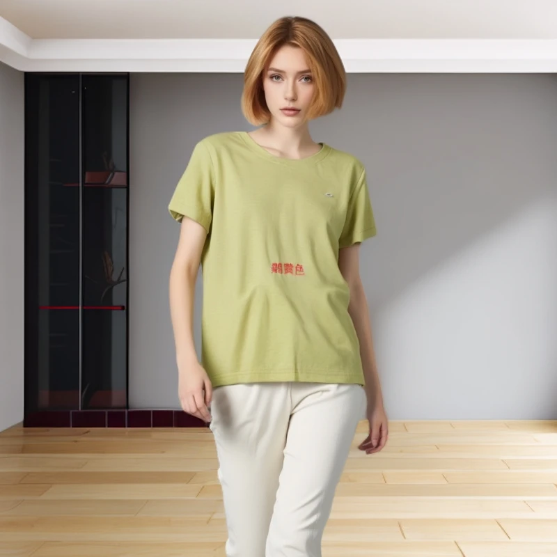 夏季新款短袖圆领棉T，面料柔软舒适不起球，透气不粘身。两个码号