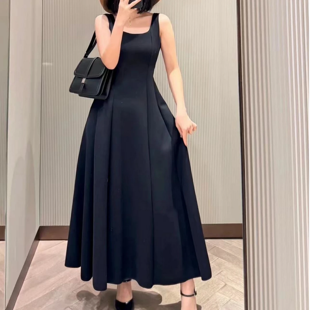 全新未使用 MaxMara S系列 黑色背心收腰连衣裙