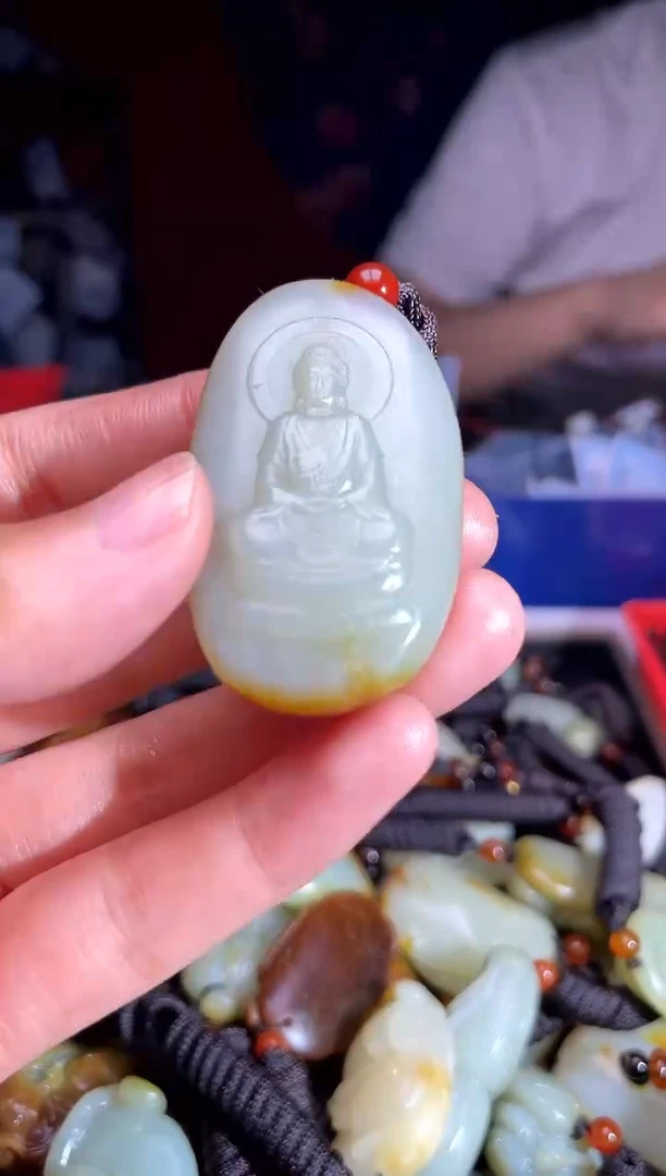 和田玉未镶嵌挂件1