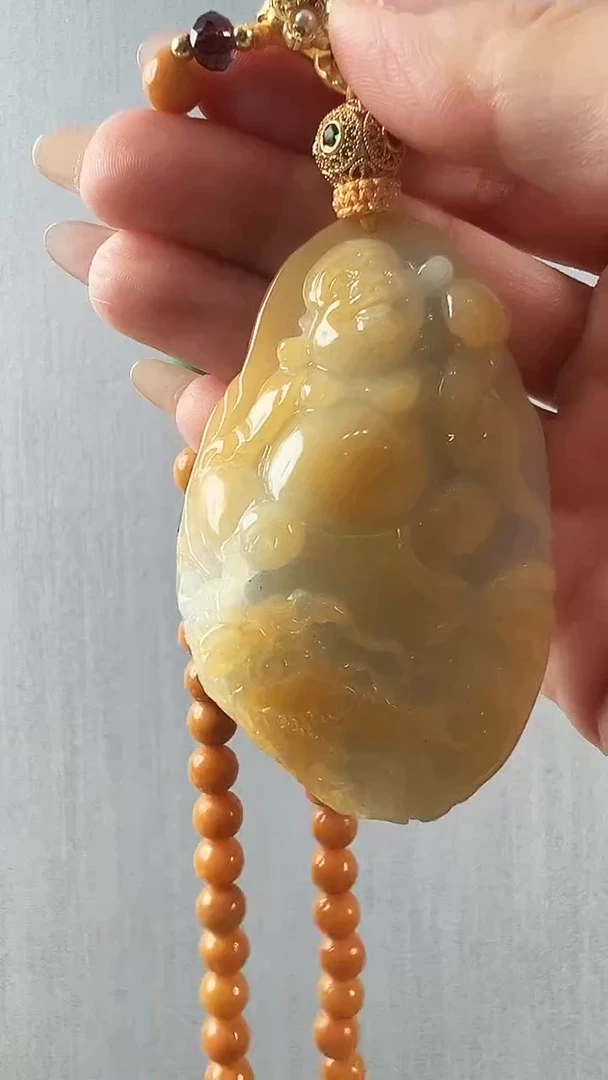 颈饰未镶嵌翡翠佛公