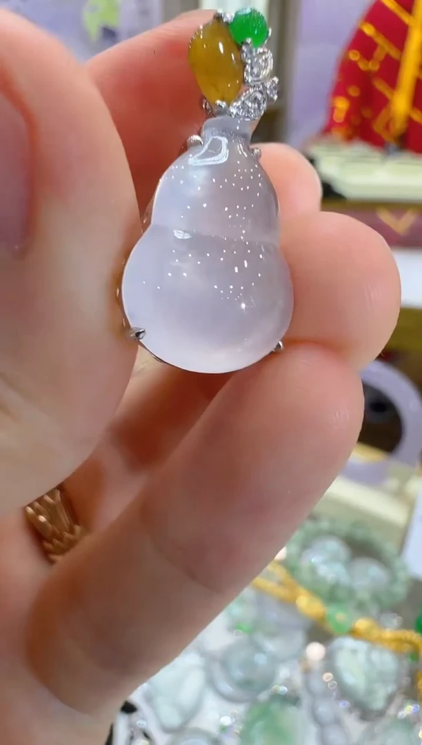 翡翠18K金镶嵌吊坠(不含链)多样性团购发一件