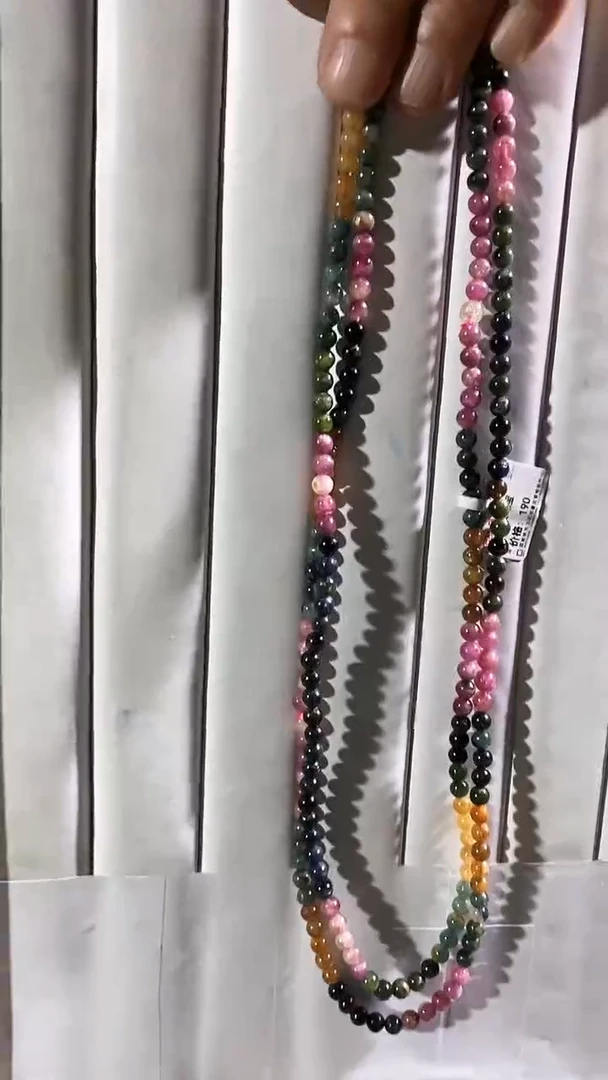 未镶嵌手链水晶纯天然碧玺3圈手链
