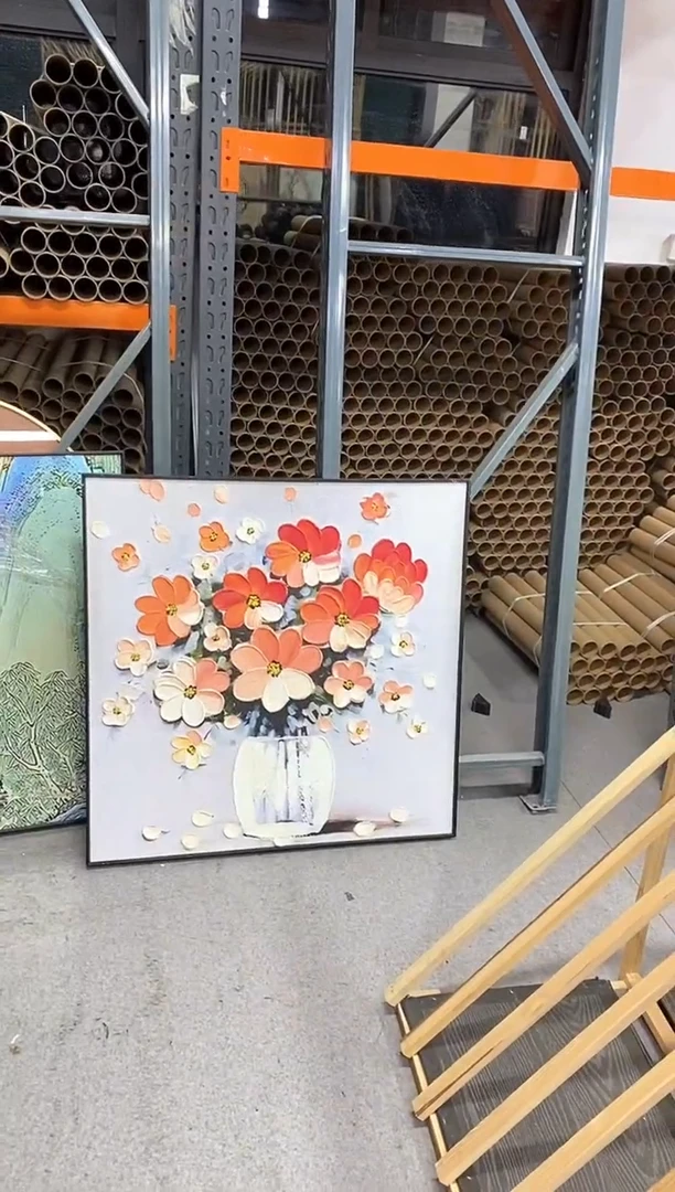 竖款80*80手工油画