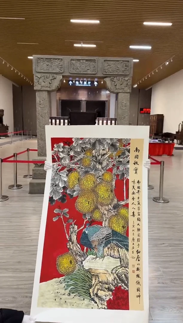 国画68《送书》赵隆轩美术馆李庆友老师作品