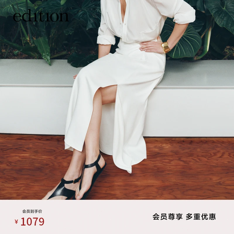 【商场同款】edition立裁扭结亚麻半裙#EBD2SKT009