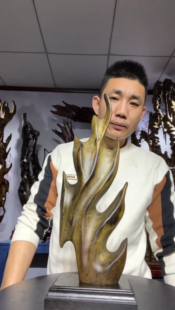 金丝楠木雕款周*金丝楠木工艺品摆件