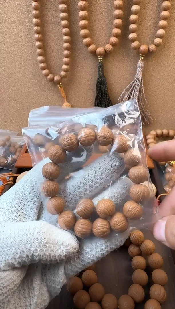 手串文玩核桃胖子猴头【三维同尺凤羽手串15+】1