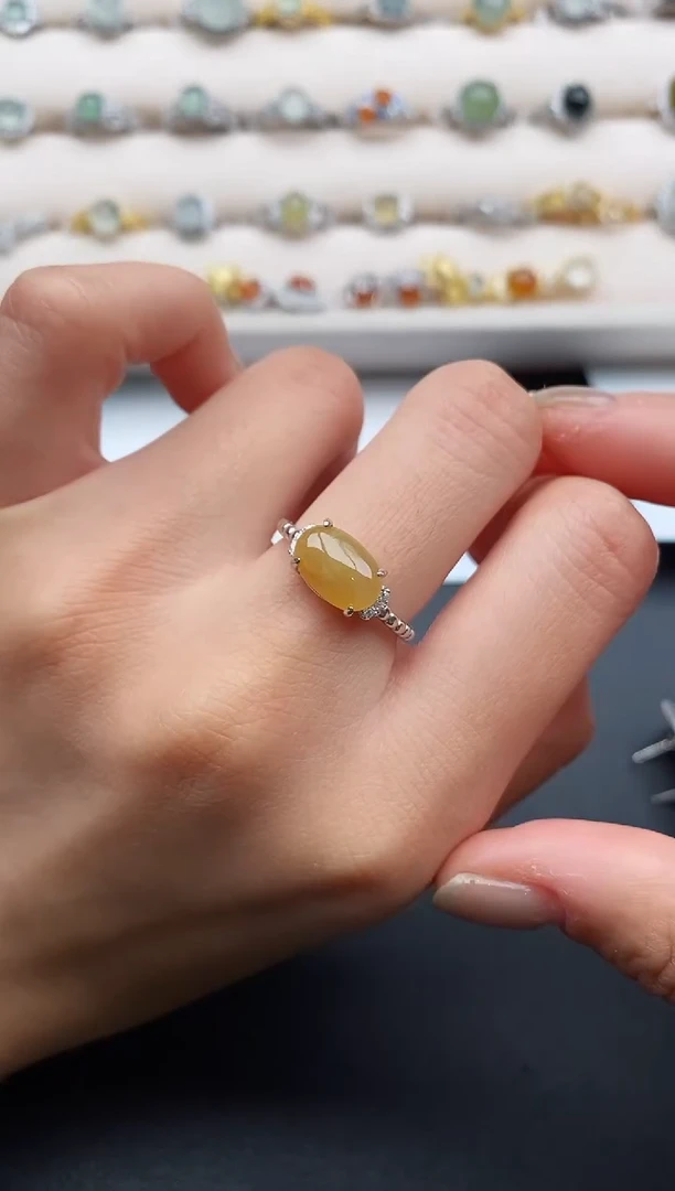 银S925镶嵌戒指翡翠22222222+9