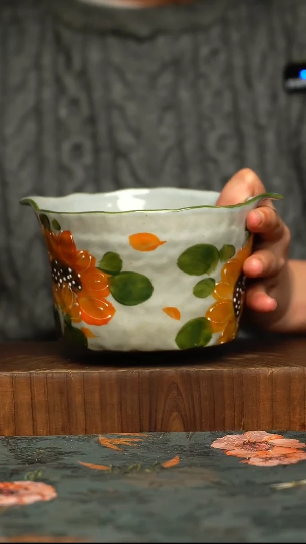 杯釉下彩手工手绘同款陶器