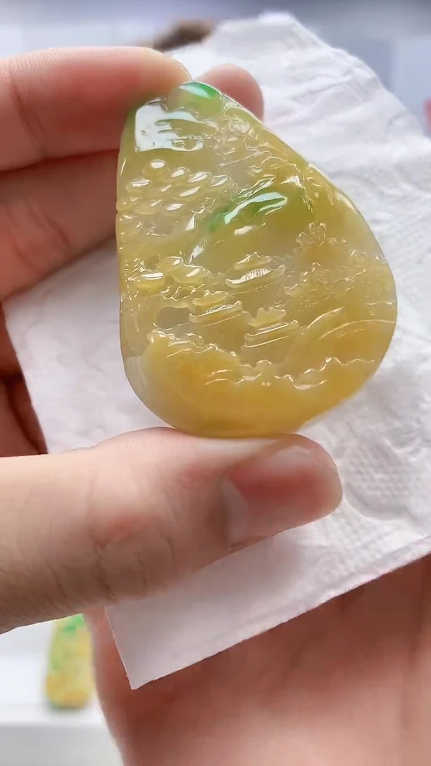 定制翡翠未镶嵌4868bb-毛货挂件85