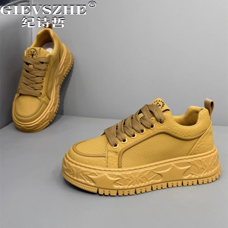 纪诗哲男鞋厚底个性百搭运动鞋子男款轻便时尚休闲鞋潮流透气板鞋
