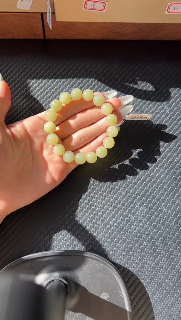 未镶嵌手串和田玉若羌微色差卡12手串