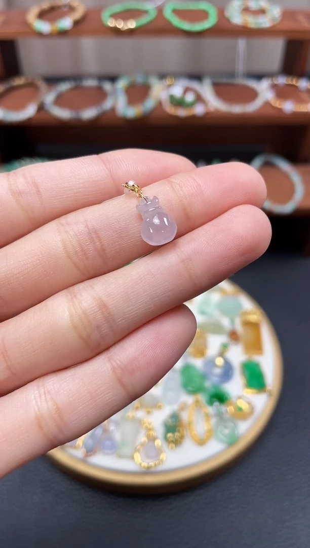 【闪购商品】翡翠吊坠(不含链)18K金镶嵌一个  JK359