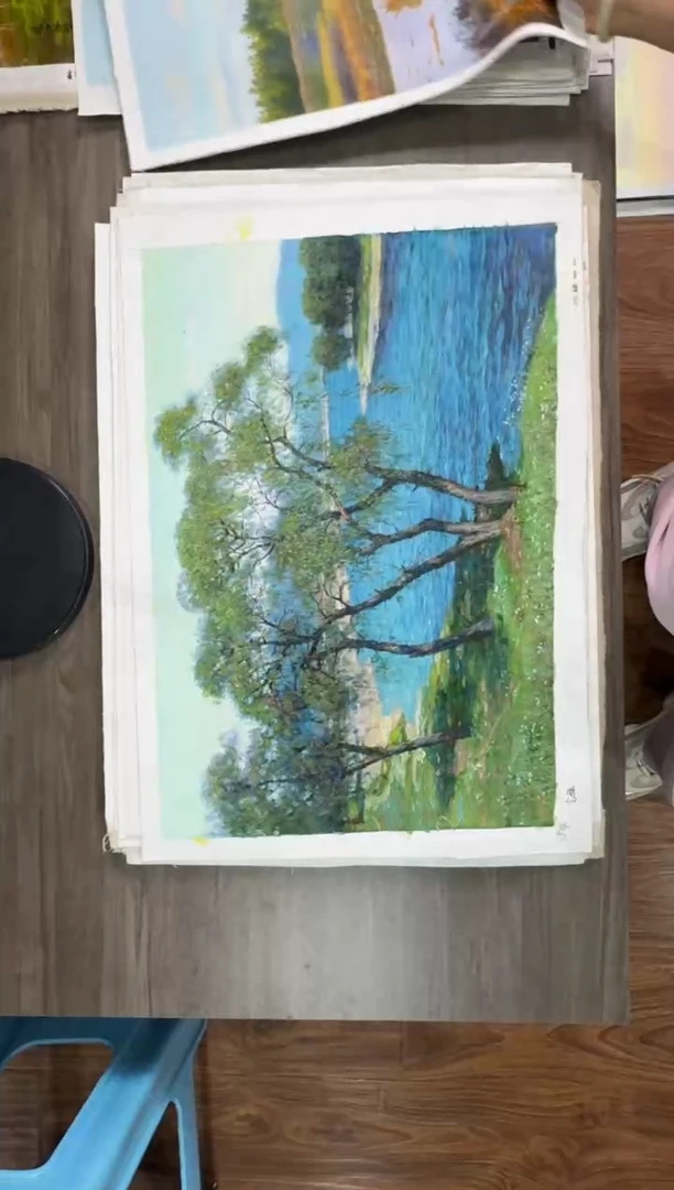 油画【150号】约50*70cm丨朝鲜原创纯手绘孤品油画丨顺丰包邮