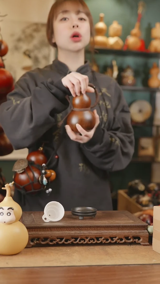 【闪购商品】4号精品天然大漆工艺防渗内胆酒葫芦~