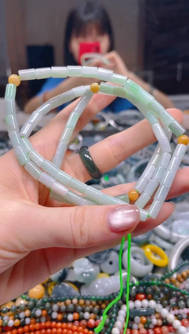 翡翠未镶嵌颈饰5MM/Q/翡翠A货一图一物