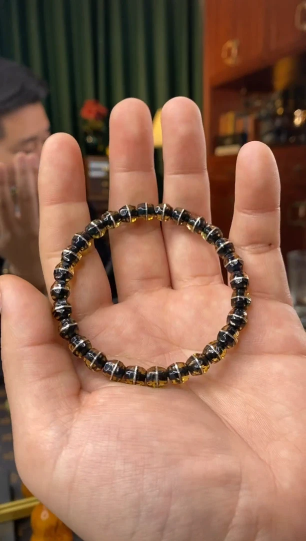 手串蓝珀未镶嵌6.5mm无相