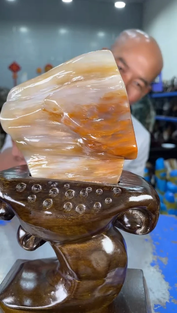 【闪购商品】硅化玉摆件未镶嵌65